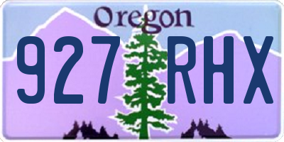 OR license plate 927RHX