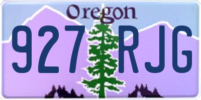 OR license plate 927RJG