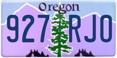 OR license plate 927RJO