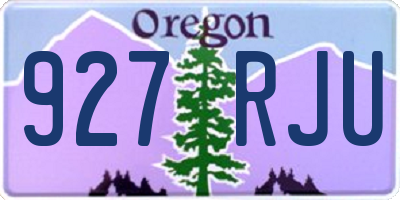 OR license plate 927RJU