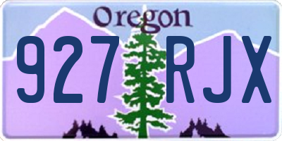 OR license plate 927RJX