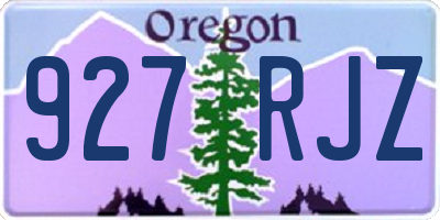 OR license plate 927RJZ