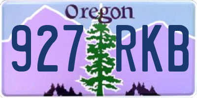 OR license plate 927RKB