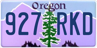 OR license plate 927RKD