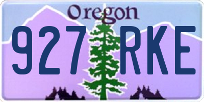 OR license plate 927RKE