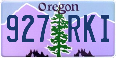 OR license plate 927RKI