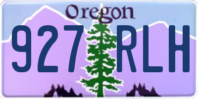 OR license plate 927RLH