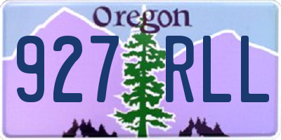 OR license plate 927RLL