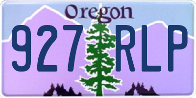 OR license plate 927RLP