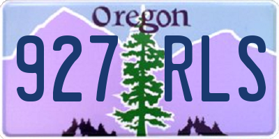 OR license plate 927RLS