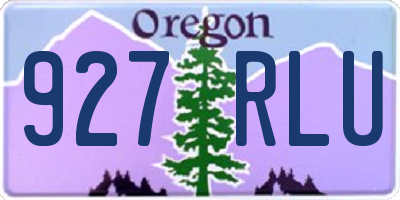 OR license plate 927RLU
