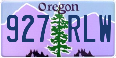 OR license plate 927RLW