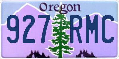 OR license plate 927RMC