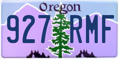 OR license plate 927RMF