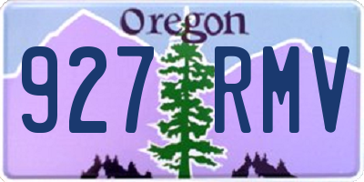 OR license plate 927RMV