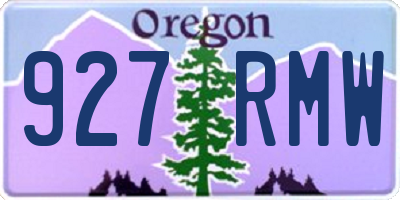 OR license plate 927RMW