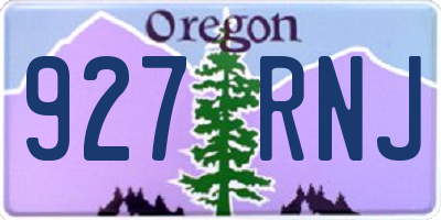 OR license plate 927RNJ