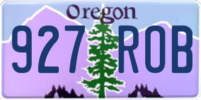 OR license plate 927ROB
