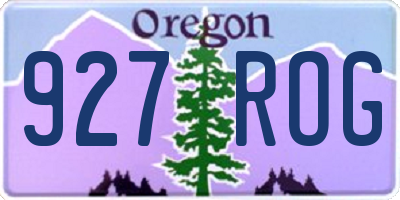 OR license plate 927ROG