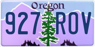 OR license plate 927ROV