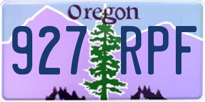 OR license plate 927RPF