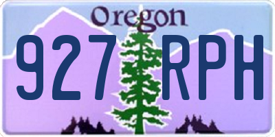 OR license plate 927RPH