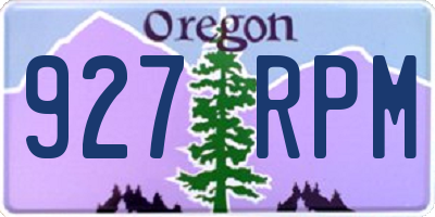 OR license plate 927RPM