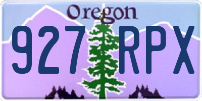 OR license plate 927RPX