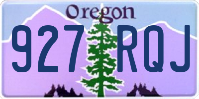 OR license plate 927RQJ