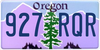 OR license plate 927RQR