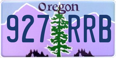 OR license plate 927RRB
