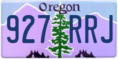 OR license plate 927RRJ