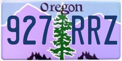 OR license plate 927RRZ