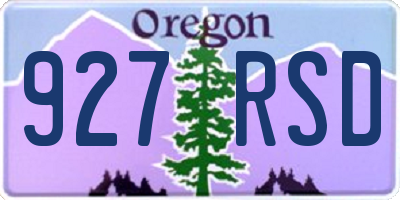 OR license plate 927RSD