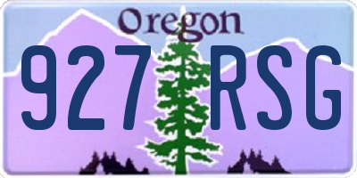 OR license plate 927RSG