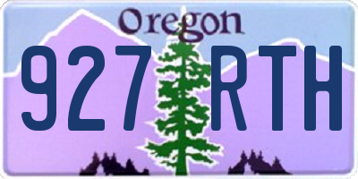 OR license plate 927RTH