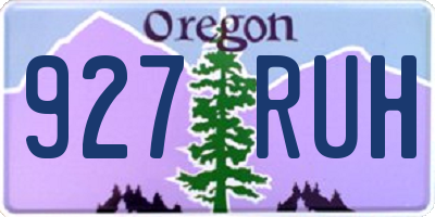 OR license plate 927RUH