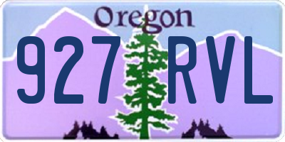 OR license plate 927RVL