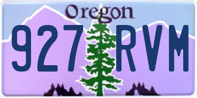 OR license plate 927RVM