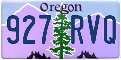 OR license plate 927RVQ