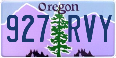 OR license plate 927RVY
