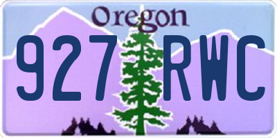 OR license plate 927RWC