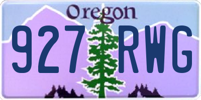 OR license plate 927RWG