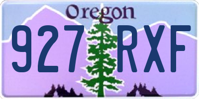OR license plate 927RXF