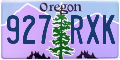 OR license plate 927RXK