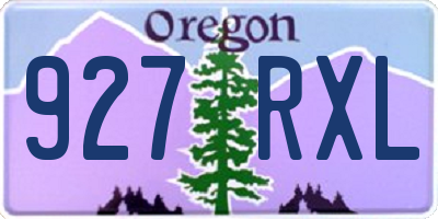 OR license plate 927RXL