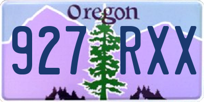 OR license plate 927RXX