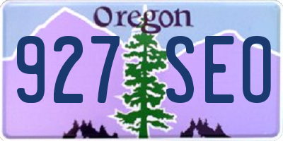 OR license plate 927SEO