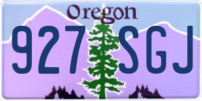 OR license plate 927SGJ