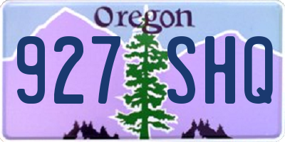 OR license plate 927SHQ